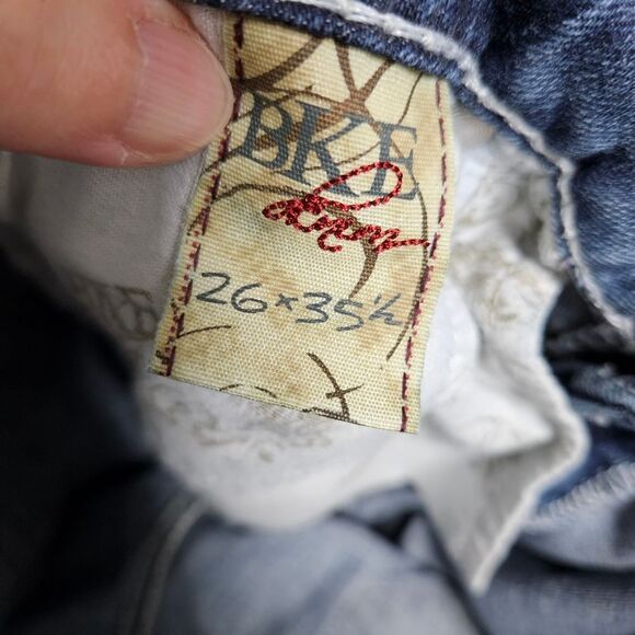 BKE Jeans Women’s 26x35.5 (28x32) Kate Low-Rise Bootcut Distressed Thick Stitch - Picture 3 of 10